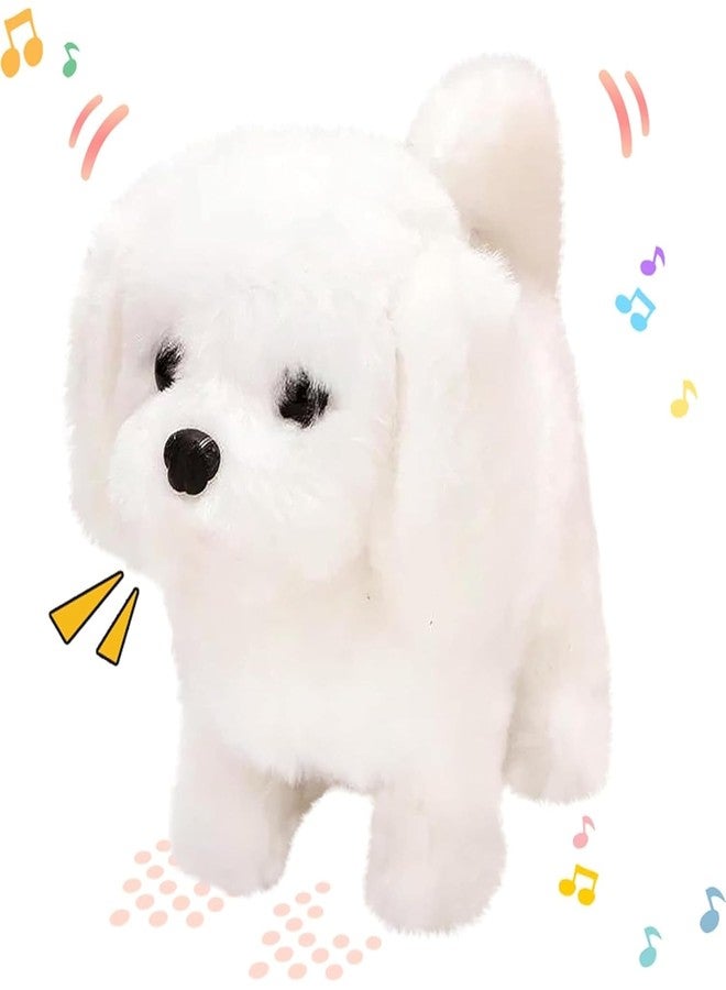 BIYALI Interactive Plush Puppy Toy - Walking and Barking Dog with Soft Fur, Cute Polka Dot Collar, Huggable Design, Engaging Play Features, and Ideal Birthday for Kids - 1Pcs, Multi - Image 1